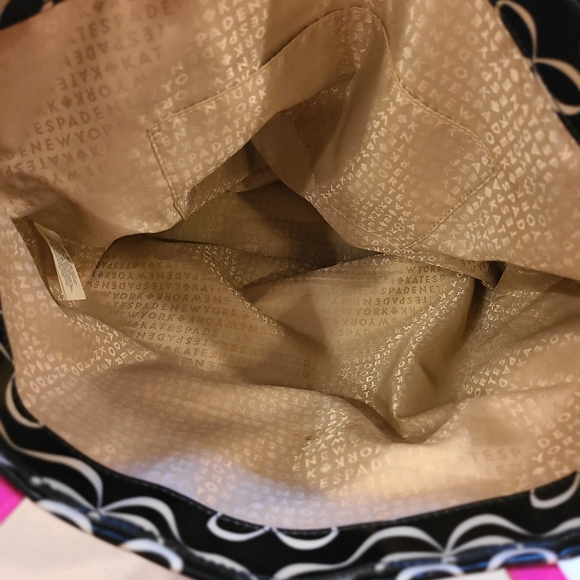 Bkack w/white bows Kate Spade Tote - Picture 3 of 7